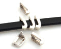 Zamak. Letter J. 9.5mm. Silver color. Inn.6x2.5mm.