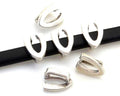 Zamak. Letter V. 9.5mm. Silver color. Inn.6x2.5mm.