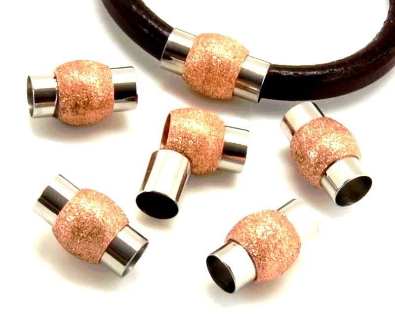 Stainless steel 316. Magnetic clasp. 13x21mm. Rose gold. Inn.8mm.
