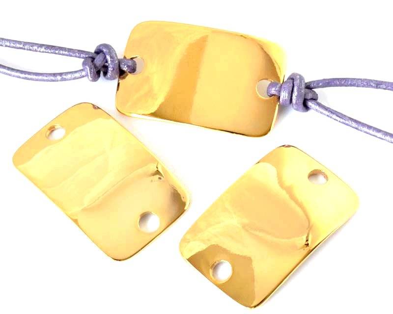 Zamak. Connector. 38x24mm. Gold color. Inn.5mm.