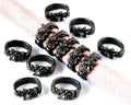 Zamak. Oval. 12x6mm. Black silver. Inn.10x7mm.