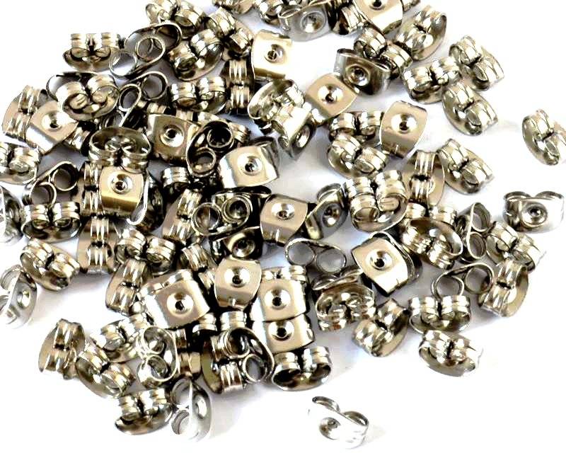 Stainless Steel 316. 6x4.5mm. Silver color.