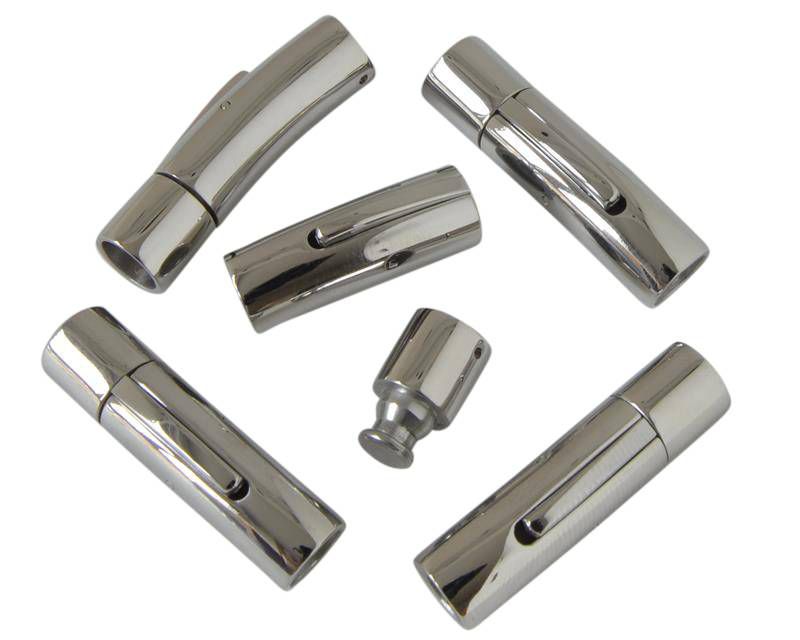 Stainless steel 304. Clasp. Tube. 30x8mm. Silver. Inn.6mm.