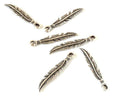 Zamak. Pendant. Feather. 55x9.5mm. Silver. Inn.4.5mm.