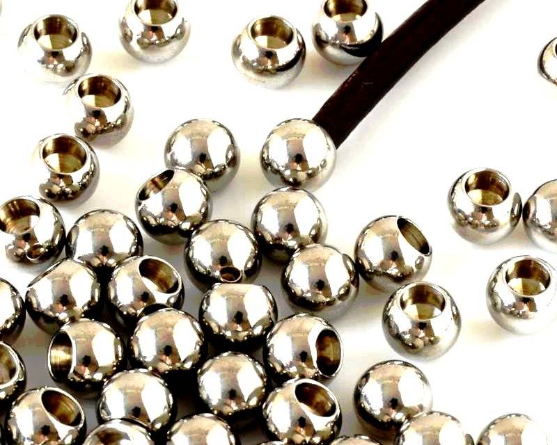 Stainless steel 201. Round. 6mm. Silver color. Inn.3.5mm.