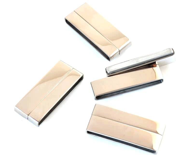 Stainless steel 304. Magnetic clasp.32x13x5mm.Silver color.Inn.20x3mm.