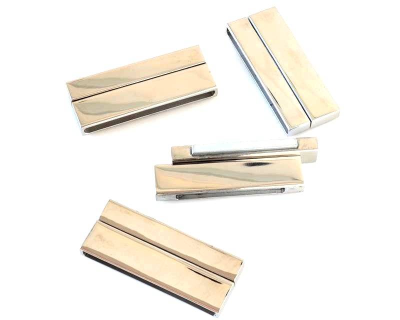 Stainless steel 304. Magnetic clasp.42x15x5mm.Silver color.Inn.40x3mm.
