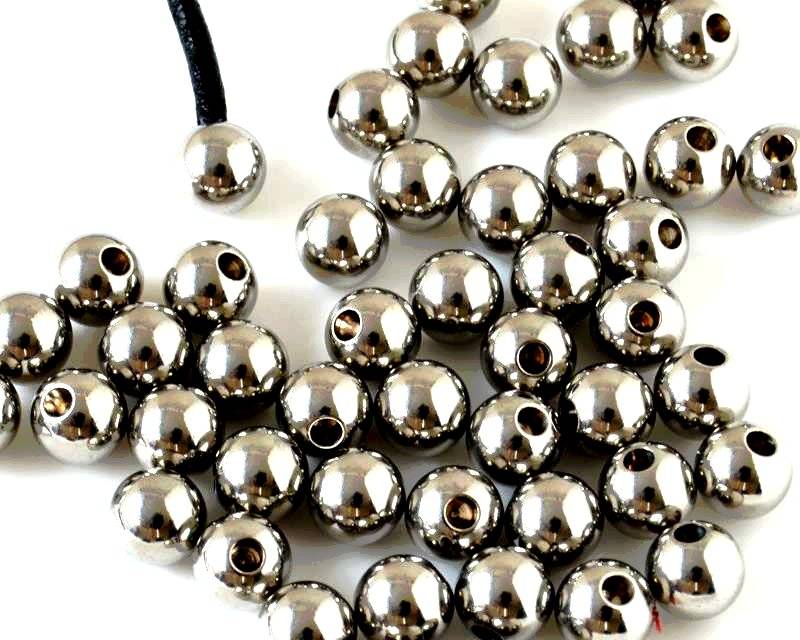 Stainless steel 201. Round. 6mm. Silver color. Inn.2mm.