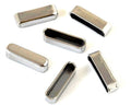 Stainless steel 304. End cap. Rectangular. 22x6x6mm. Silver.Inn.20x4mm