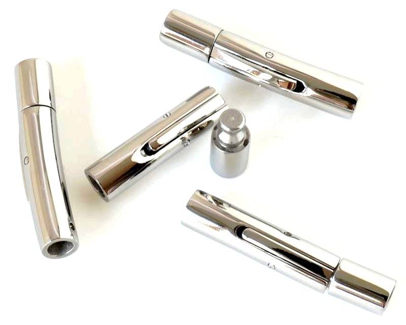 Stainless steel 316. Magnetic clasp. Tube. 26.5x5mm. Silver. Inn.3mm.