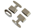 Stainless steel 304.Clasp.23x21.5x7.5/18x9.5x7.5mm.Inn.15x5/15x5mm