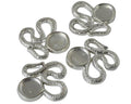 Zamak. Pendant. Snake. 34x33mm. Silver. Inn.12mm.