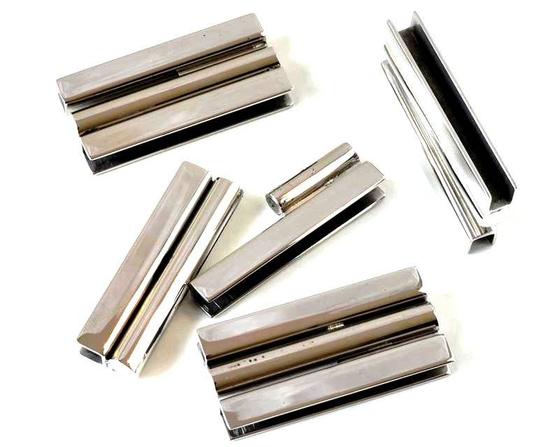 Stainless steel. 304. Magnetic clasp.Flat.40x19x6mm.Silver.Inn.39x4mm