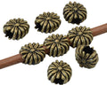 Zamak. Flower. 11x11x6mm. Antique gold. Inn.4mm.