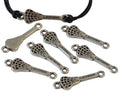 Zamak. Connector. Lacrosse spade. 28x7.5mm. Silver. Inn.2mm.