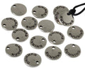 Zamak. Pendant. Coin. Running. 10mm. Silver. Inn.1.5mm.