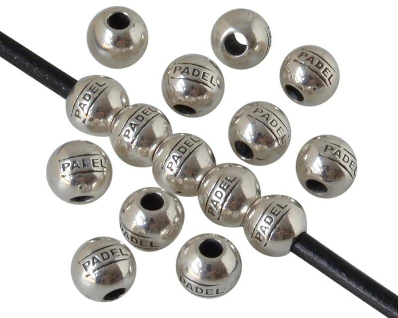 Zamak. Ball. Padel. 8x7mm. Silver. Inn.2.8mm.
