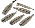 Zamak. Pendant. Sufboard. 53.5x15mm. Silver. Inn.2.5mm.