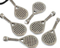 Zamak. Pendant. Padel spade. 52x23mm. Silver. Inn.5mm.