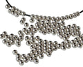 Brass. Round. 4x3.2mm. Silver. Inn.1.3mm.