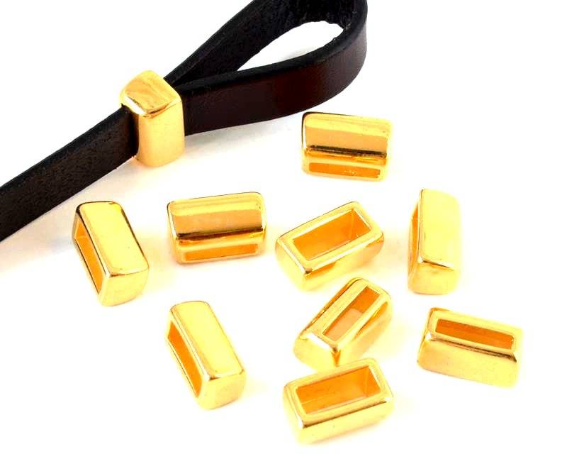 Zamak. 14x8x6.5mm. Gold. Inn.10x2.2mm/10x4mm