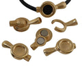 Zamak. Magnetic clasp. No stone. 40x21mm. Inn.stone 12mm.Gold.Inn.5mm.