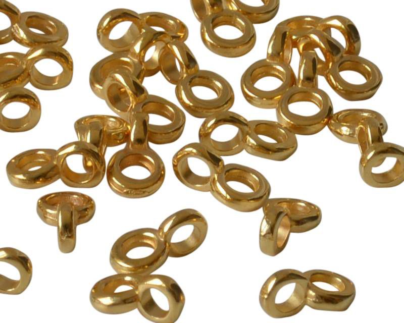 Zamak. 5x8mm. Gold. Inn.2.2mm.