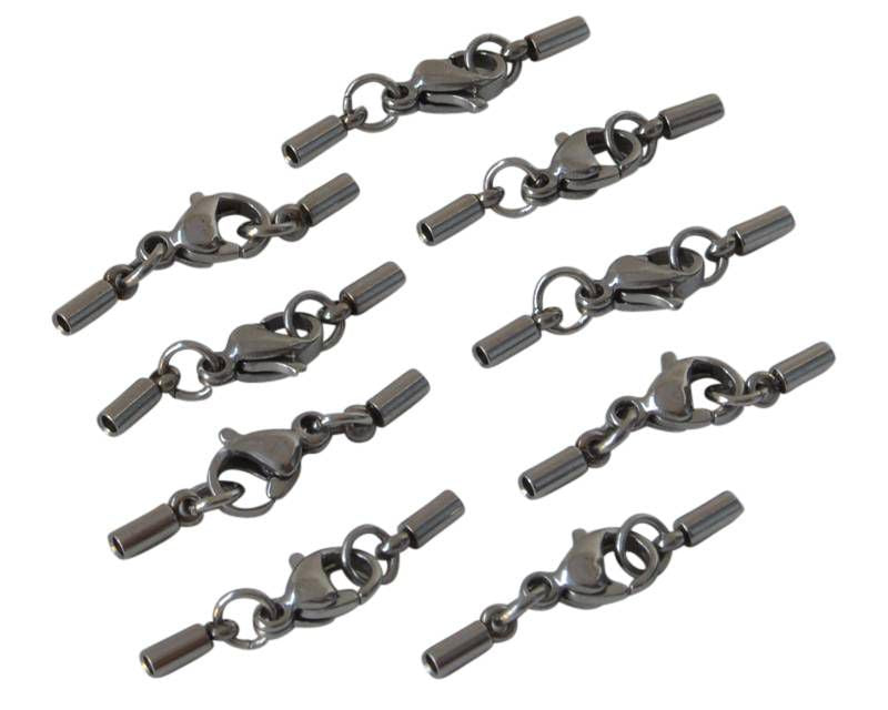 Stainless steel 304. End cap with lobster clasp. Inn.1.2mm.approx.