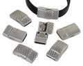 Zamak. Magnetic bend clasp. 23x13mm. Silver. Inn.10x2mm.