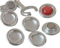 Zamak. Spare part. Coin. 21mm. No stone. Inn.stone 12mm. Silver.