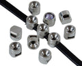Zamak. Coin. 8mm. No stone. Inn. Stone 6mm. Silver. Inn.4.5x1.8mm.