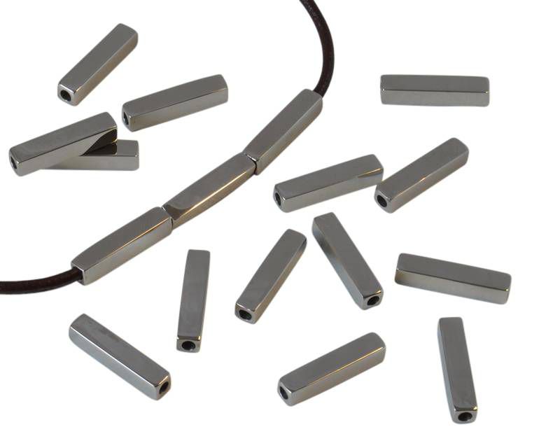 Stainless steel 304. Tube. Rectangle. 4x18mm. Silver. Inn.2mm.