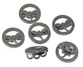 Stainless steel 304. Coin. Dragonfly. 23.5x10mm. Silver. Inn.5mm.