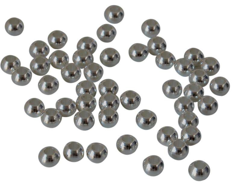 Zamak. Round. 4x3mm. Silver. Inn.1.8mm.