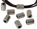 Zamak. Irregular tube. 14x10mm. Silver. Inn.5mm