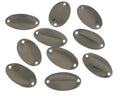 Brass. Connector. Oval. 17.5x10x0.5mm. Silver. Inn.1mm.
