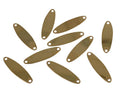 Brass. Connector. Oval. 16x6.5mm. Gold. Inn.1mm.
