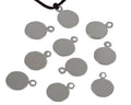 Brass. Pendant. Coin. 7mm. Silver. Inn.1mm.