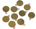 Brass. Pendant. Coin. 10mm. Gold. Inn.1.6mm.