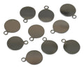Brass. Pendant. Coin. 10mm. Silver. Inn.1.6mm.