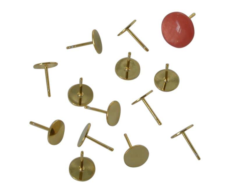 Brass. No stone. Base. 8mm. Gold.