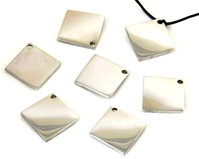 Stainless steel 304. Pendant. 23x23x2mm. Silver. Inn.2mm.