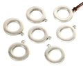 Stainless steel 304. Pendant. Donut. 20x24x3mm. Silver. Inn.2mm.