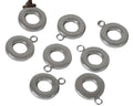 Stainless steel 304. Pendant. Donut. 14x18x2.5mm. Silver. Inn.2mm.