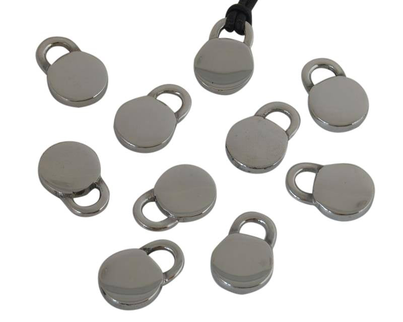 Stainless steel 304. Pendant. Lock. 13x19x3mm. Silver. Inn.5x3.6mm