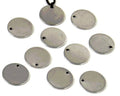 Stainless steel 304. Pendant. Coin. 13x13x1mm. Silver. Inn.1.2mm.