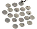 Stainless steel 304. Pendant. Coin. 8x1mm. Silver. Inn.0.5mm.