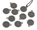Stainless steel 304. Pendant. Coin. 12x15x0.5mm. Silver. Inn.1.8mm.