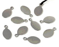 Stainless steel 304. Pendant. Oval. 20x10x1mm. Silver. Inn.2mm.