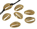 Zamak. Cowrie shell. 19x14mm. Gold.